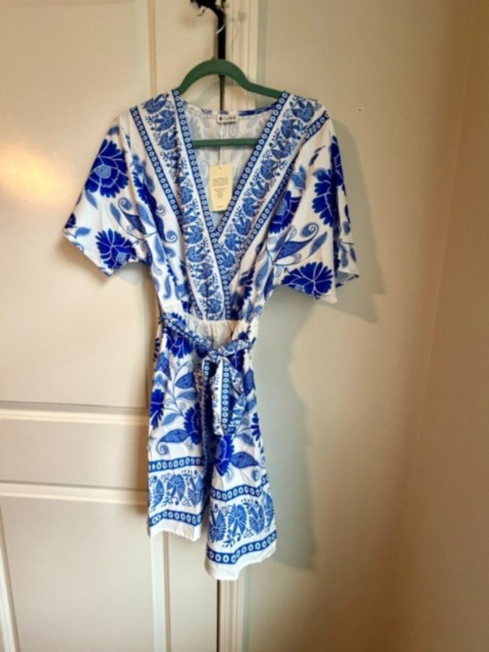 Cupshe Clouded Floral Mini Beach Dress.
